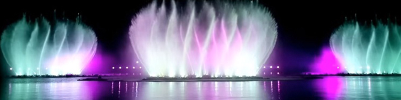 Fountain show at Aamby Valley City, Lonavla, Maharashtra