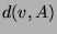 $d(v,A)$