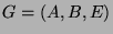$G=(A,B,E)$