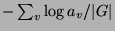 $- \sum_v \log a_v
/ \vert G\vert$
