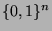 $\{0,1\}^n$