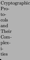 $\textstyle \parbox{0.75\smboxwidth}{E-cash and Multi-party Computation}$